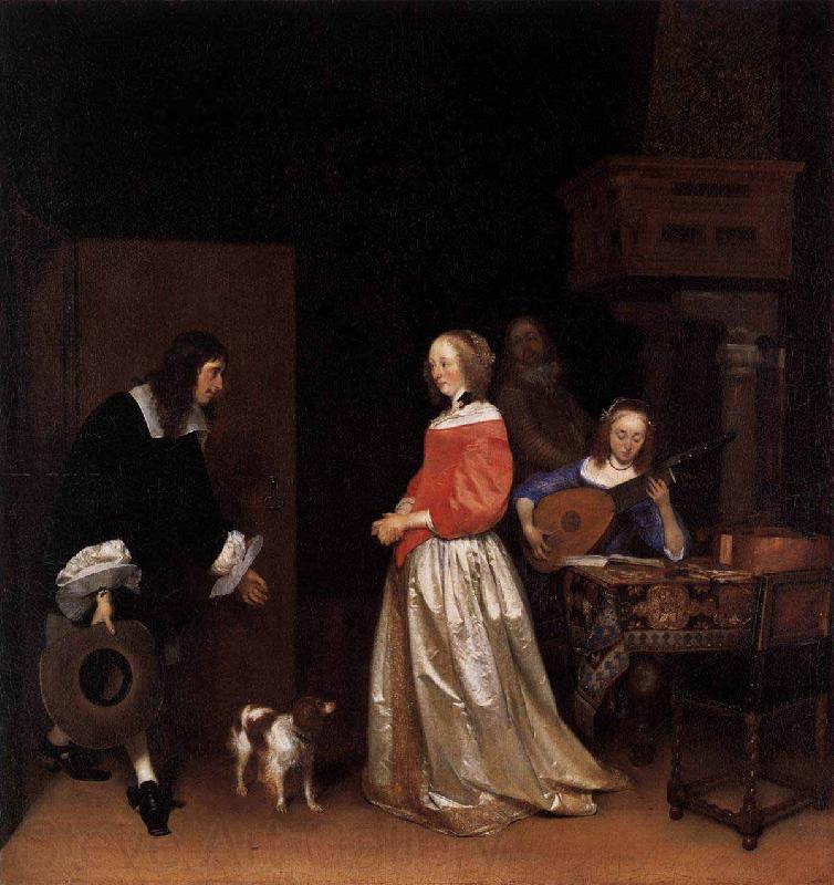 Gerard ter Borch the Younger The Suitors Visit Norge oil painting art